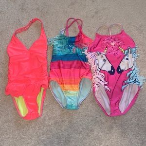 Girls one piece swimsuit lot